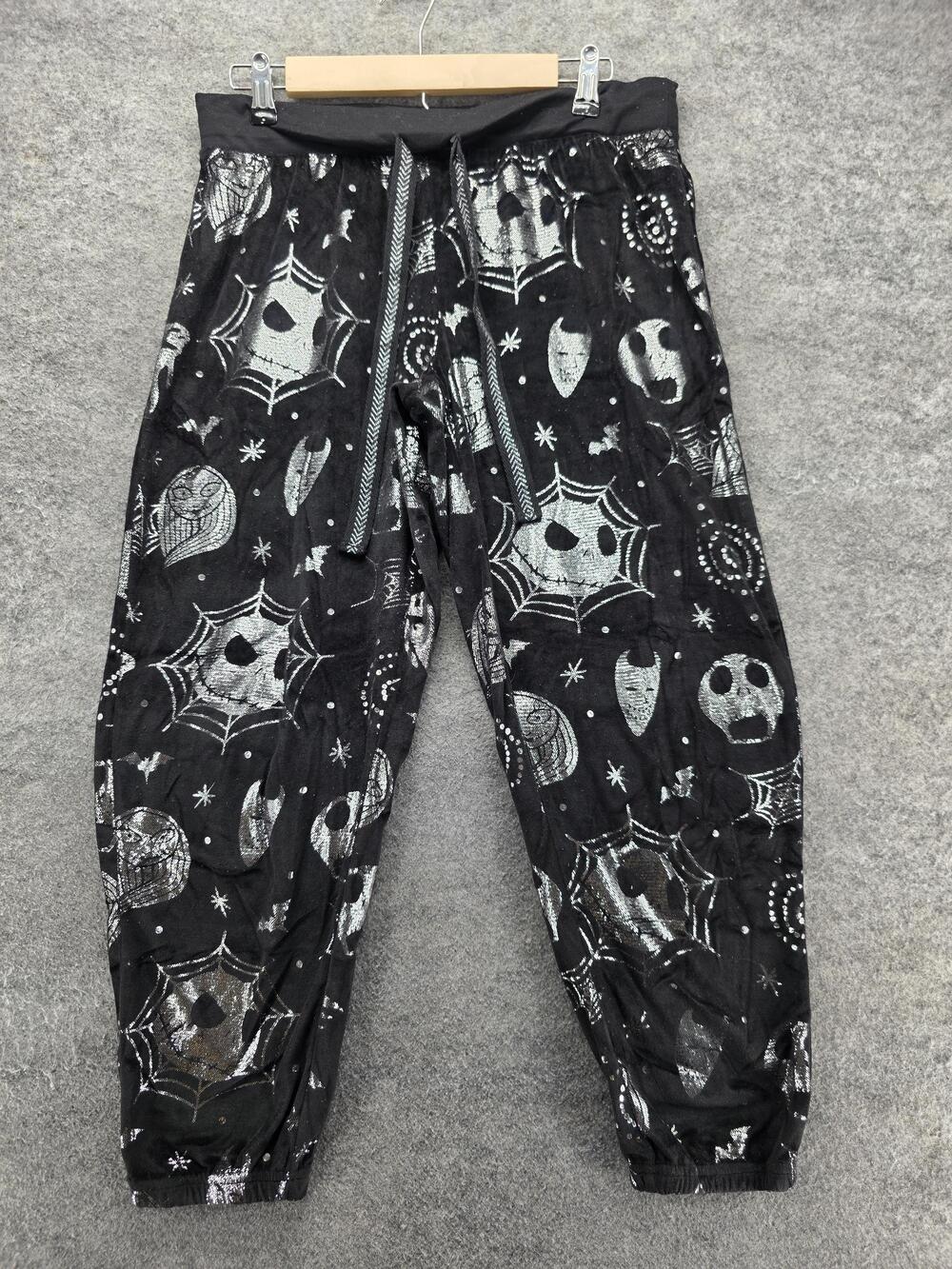 Disney Pajama Pants Girls 8-10 Black Nightmare Before Christmas Jack Skellington